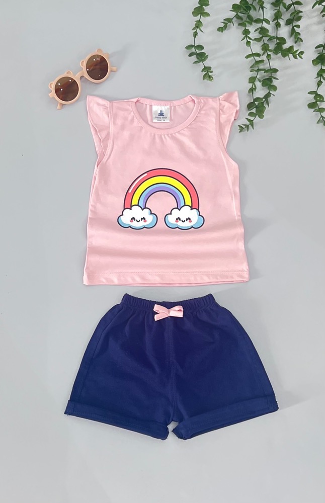 تاپ و شورتک رنگی رنگی کد ۳۲۶۶