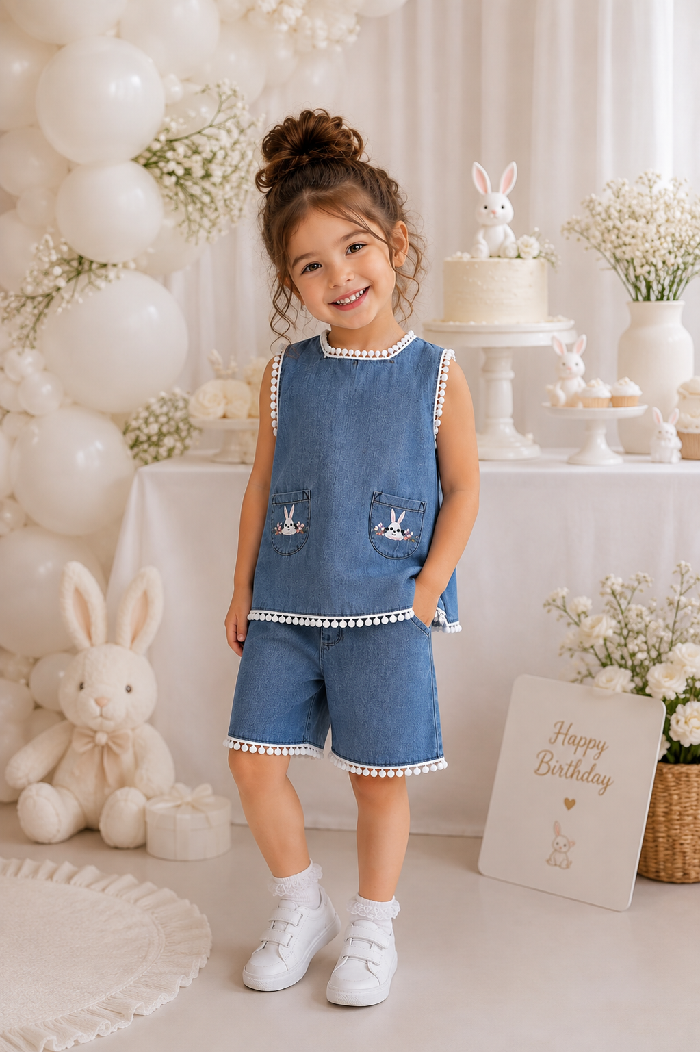 تاپ وشلوارک جین خرگوشی کد ۳۴۲۱