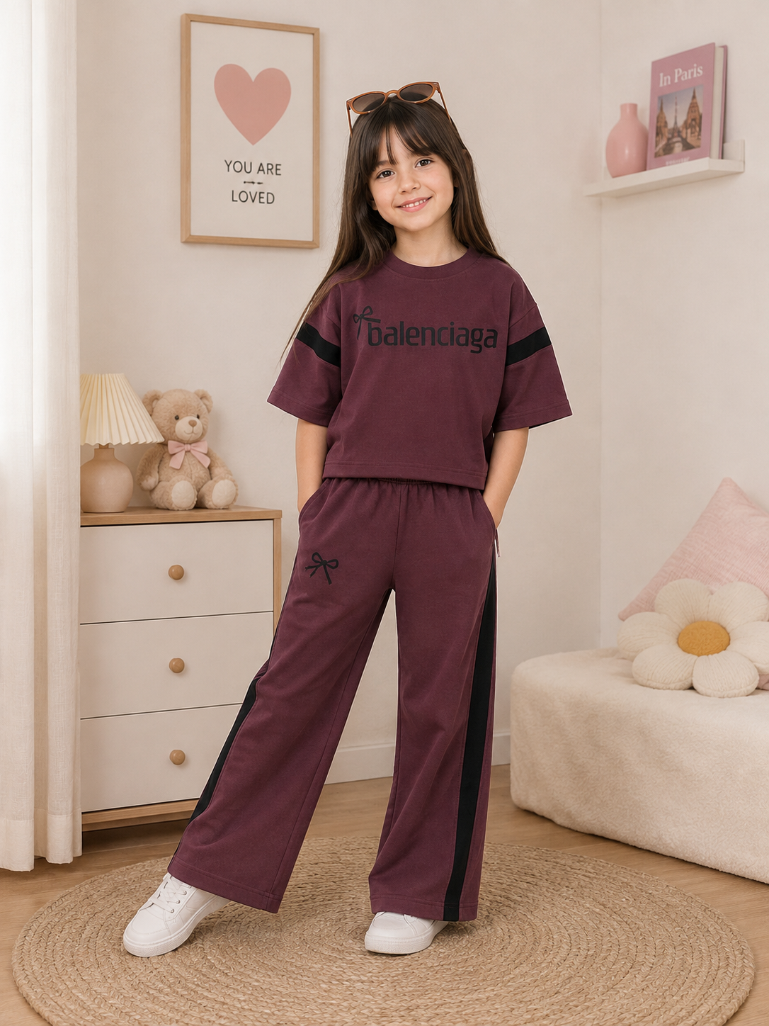 کراپ و شلوار بگ balenciagaکد ۳۴۱۱