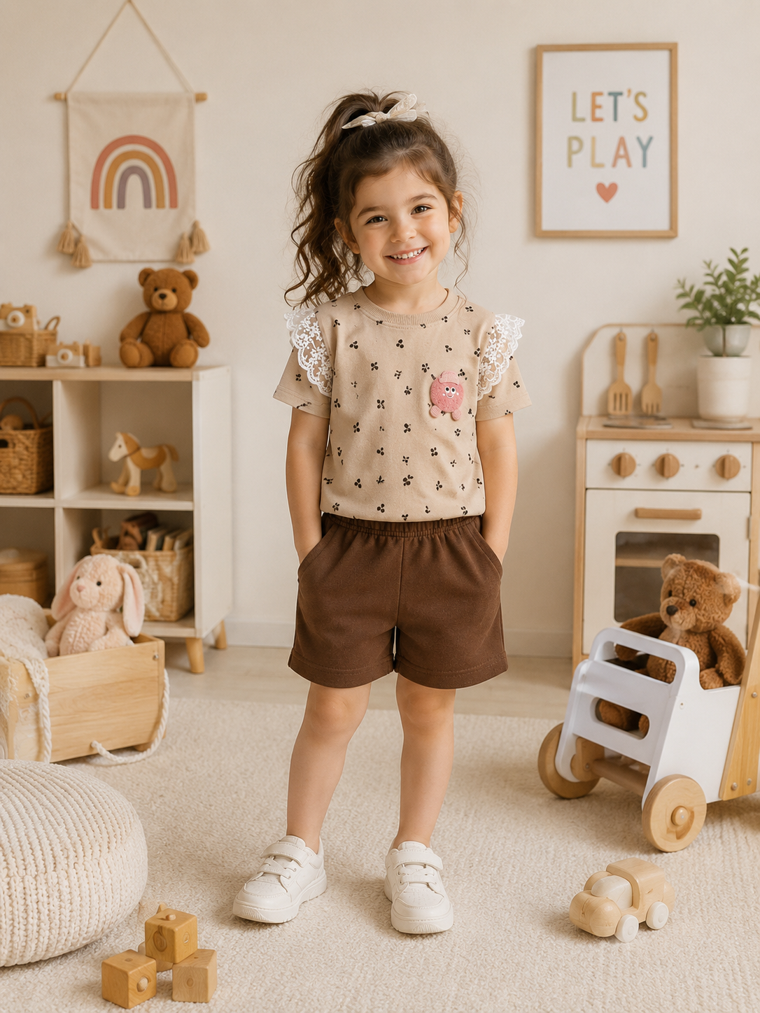 تیشرت و شلوارک رعنا کد ۳۲۸۲