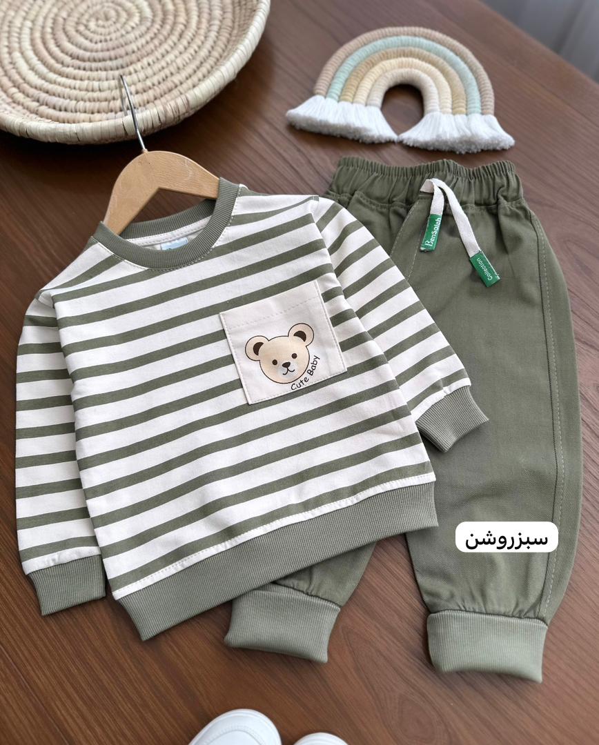 دورس تدی و شلوار کتان کد ۳۲۱۰