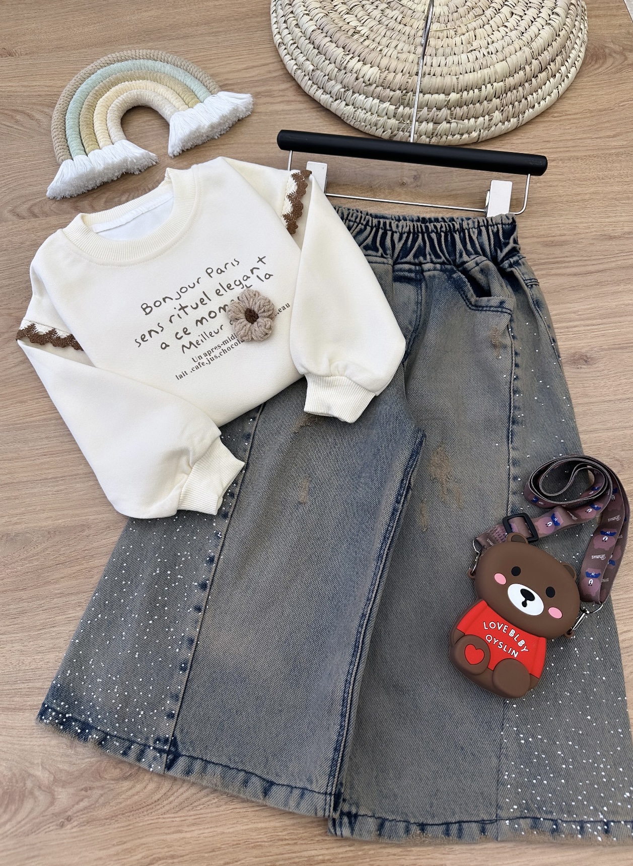 شلوار جین شافل نگین کوب کد ۳۲۲۴