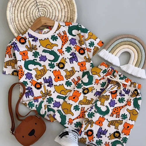 تیشرت و شلوارک حیوانات کد ۲۶۰۴